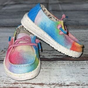 Heydude Girls Toddler Slip-On Shoes Unicorn Inside Multi Color Size K5.